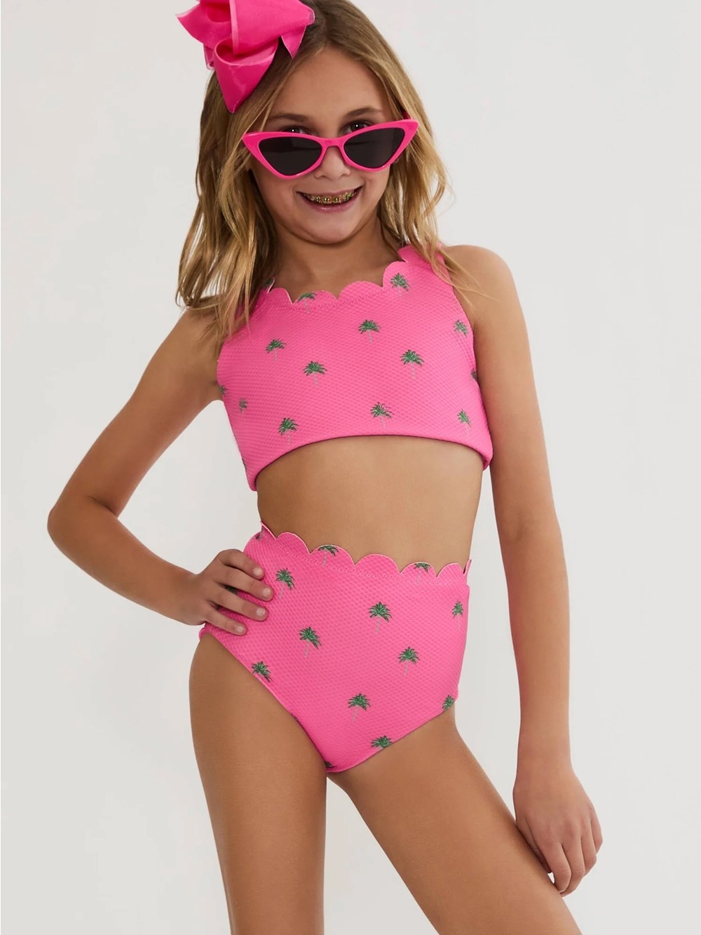 Beach Riot Little Madison & Bea Set Flamingo Fronds